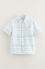 Tucker + Tate Kids' Stripe Short Sleeve Cotton Twill Button-Up Shirt