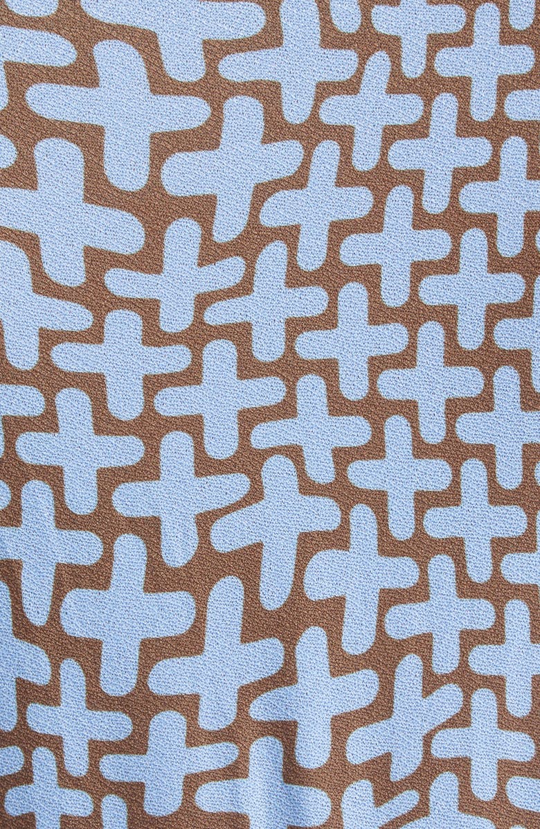 Stine Goya Print Long Sleeve Jersey Maxi Wrap Dress, Alternate, color, Graphic Weave