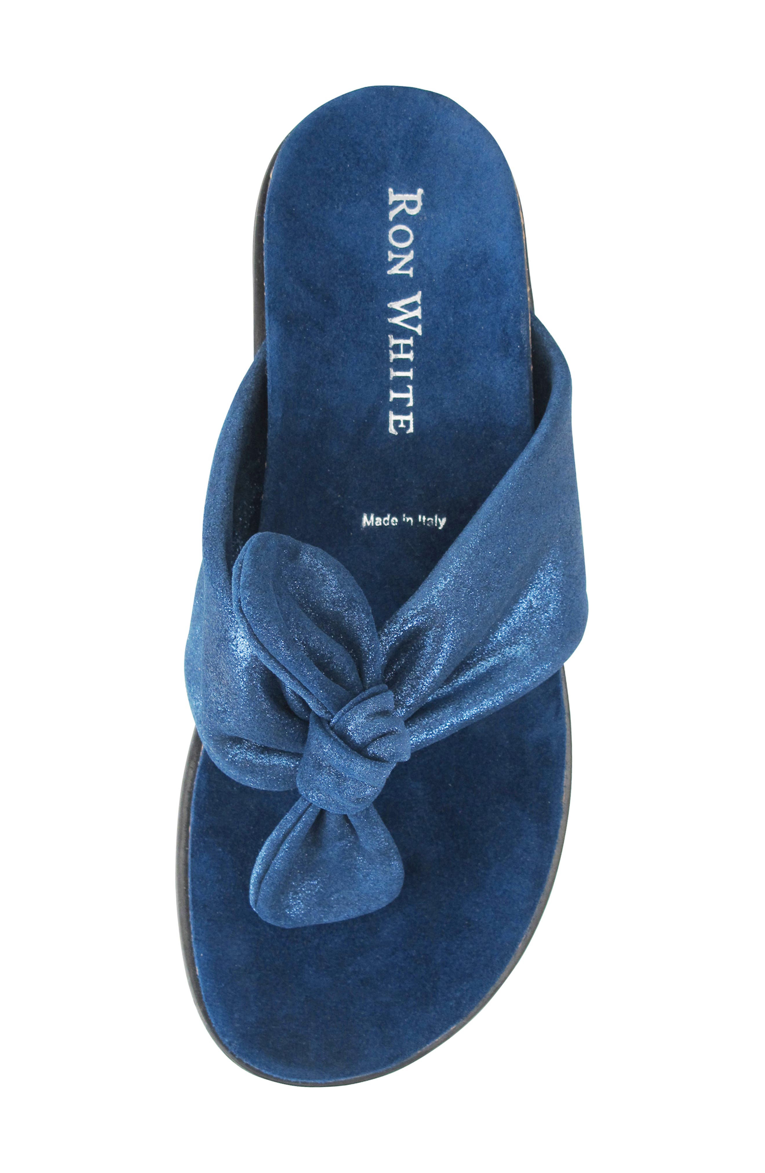 Ron White Gayla Metallic Leather Flip Flop, Alternate, color, 