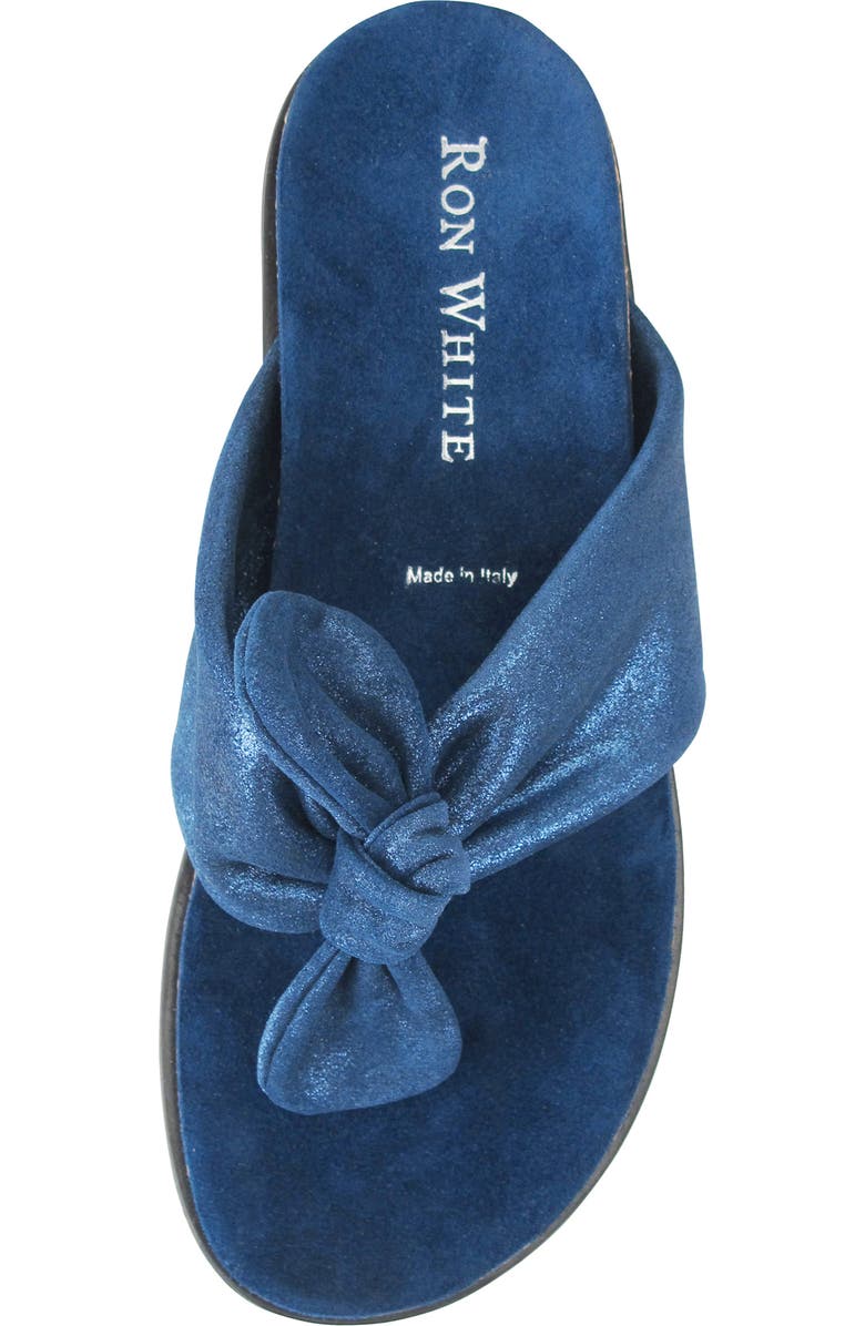 Ron White Gayla Metallic Leather Flip Flop, Alternate, color,