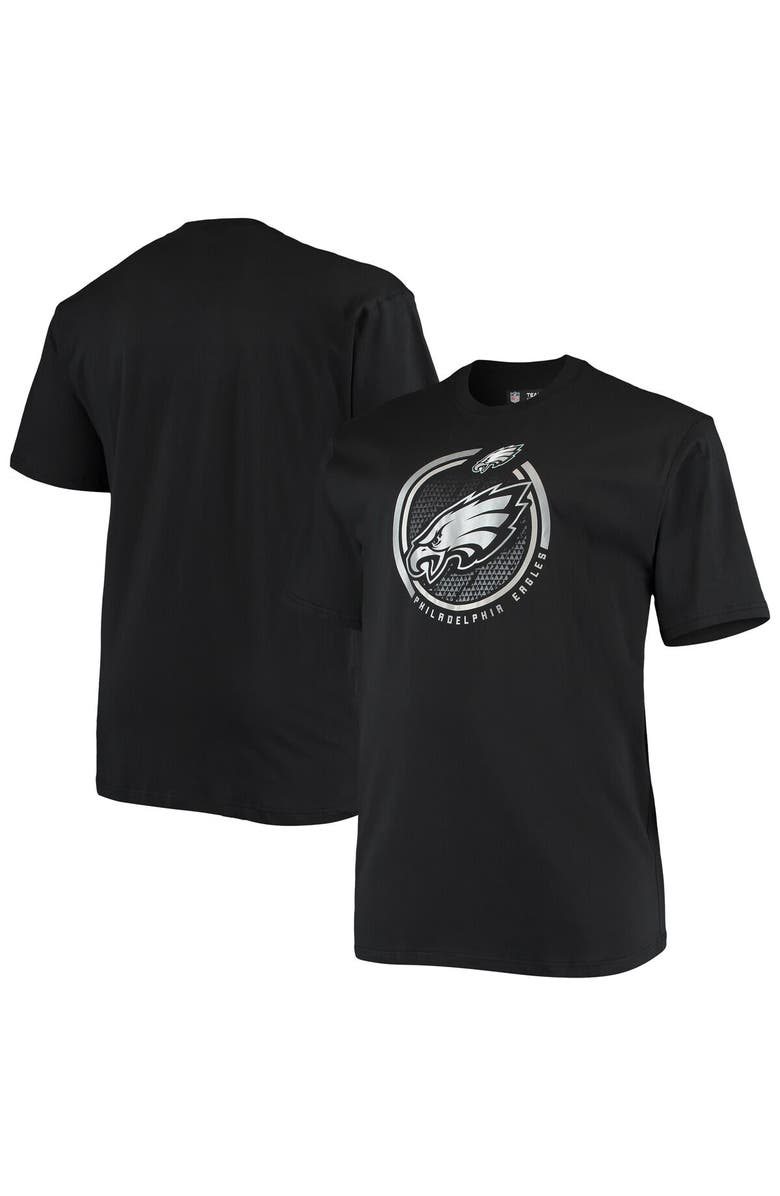 FANATICS Men's Fanatics Branded Black Philadelphia Eagles Big & Tall Color Pop T-Shirt, Main, color,