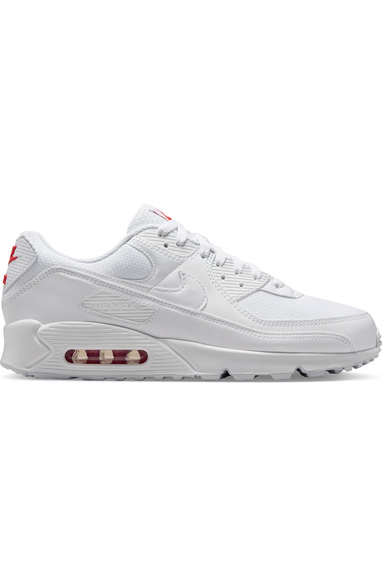 Nike Air Max 90 Sneaker, Alternate, color, White/ Light Crimson