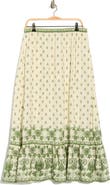MAX STUDIO Border Print Pull-On Maxi Skirt