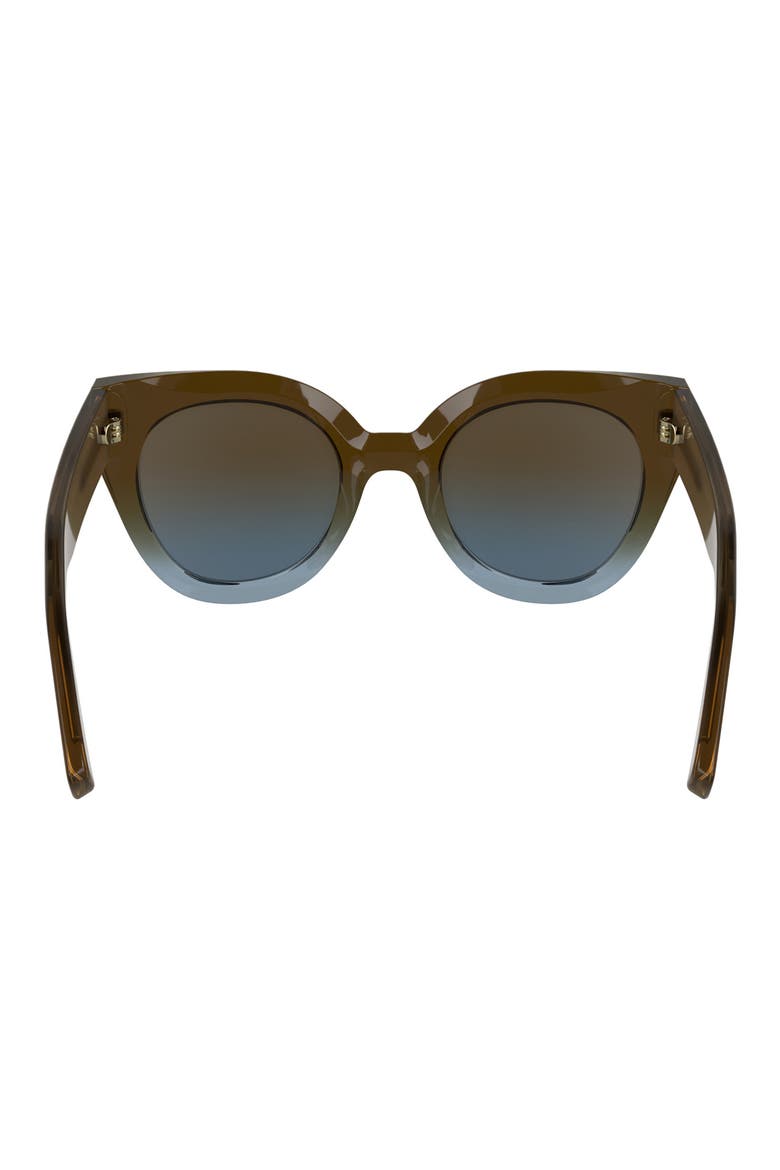 Heritage 49mm Small Round Sunglasses, Alternate, color, TRANSPARENT GRADIENT BROWN/AZU