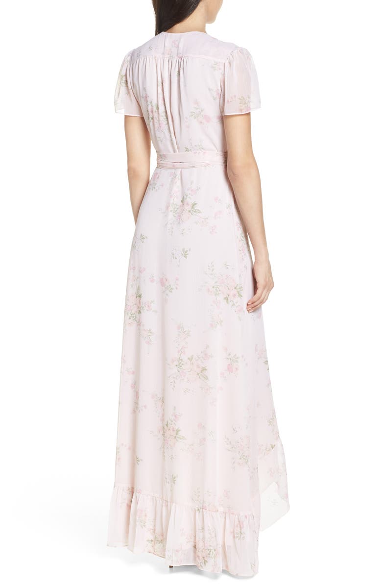 WAYF The Natasha Floral Wrap Maxi Dress, Alternate, color,