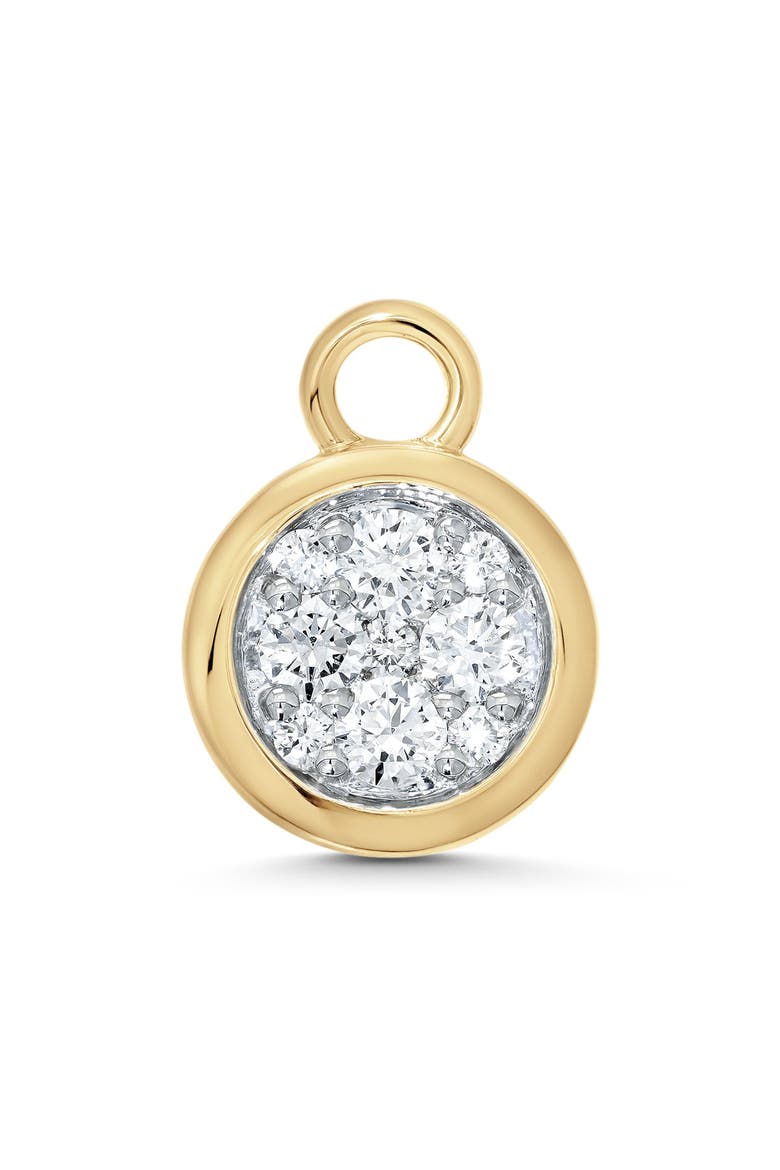 Round Diamond Pendant Charm, Main, color, YELLOW GOLD