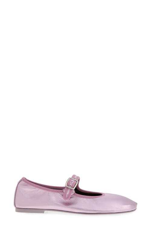 Sandy Liang Metallic Mary Jane Ballet Flat In Pink