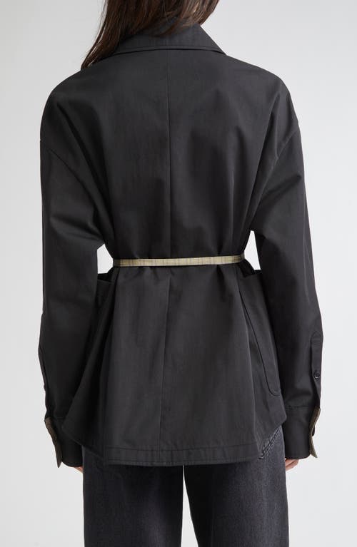 Eenk Layered Cotton Blend Jacket In Black