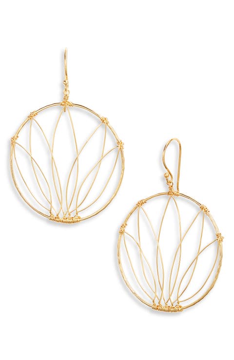 Selena Lotus Small Hoop Earrings