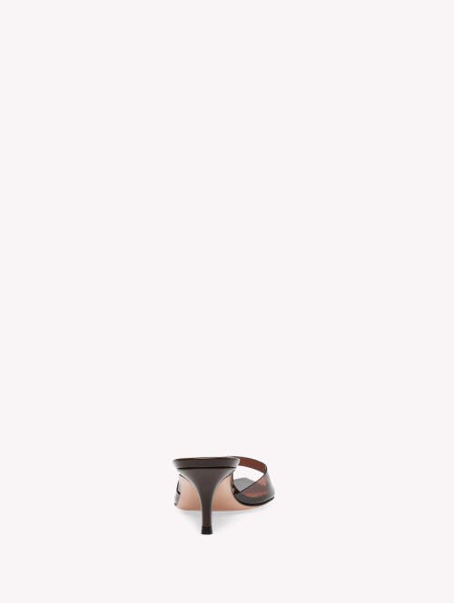Gianvito Rossi Womens Brown Elle Leather And Pvc Heeled Mules