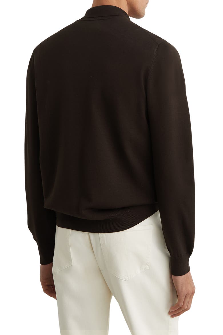 Marsh Wide Rib Zip Cardigan, Alternate, color, CHOCOLATE BROWN