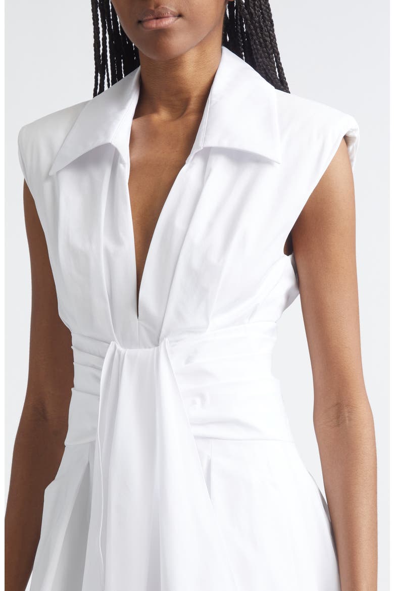 Sleeveless Cotton Mini Shirtdress, Alternate, color, 0FB OPTICAL WHITE