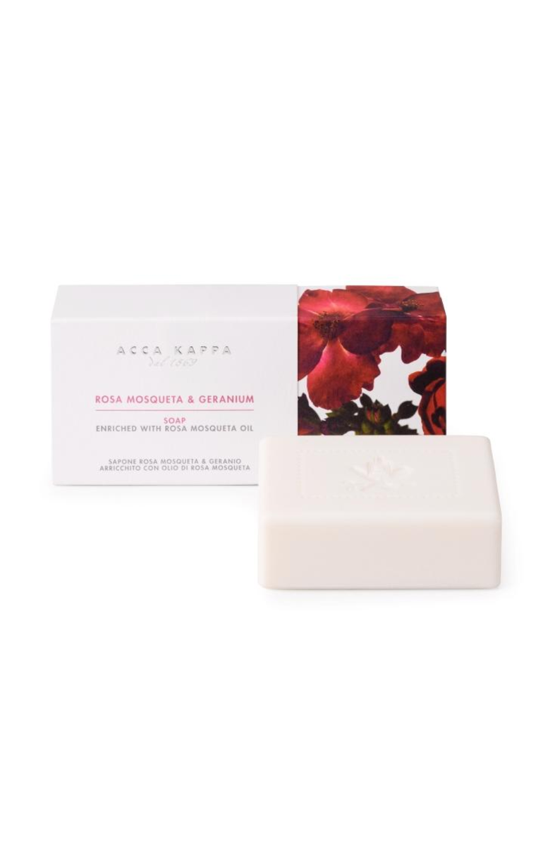 ACCA KAPPA Rosa Mosqueta & Geranium Soap, Main, color, White
