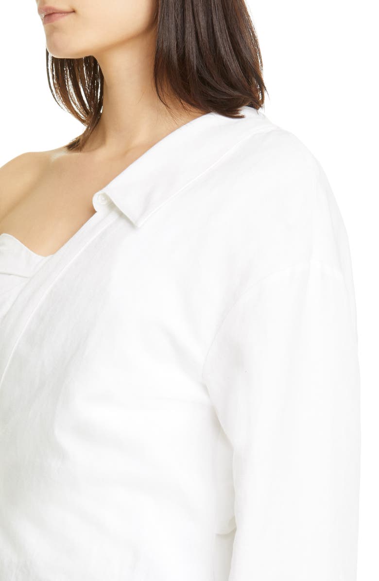 RtA Chiara One-Shoulder Corset Shirt, Alternate, color, 