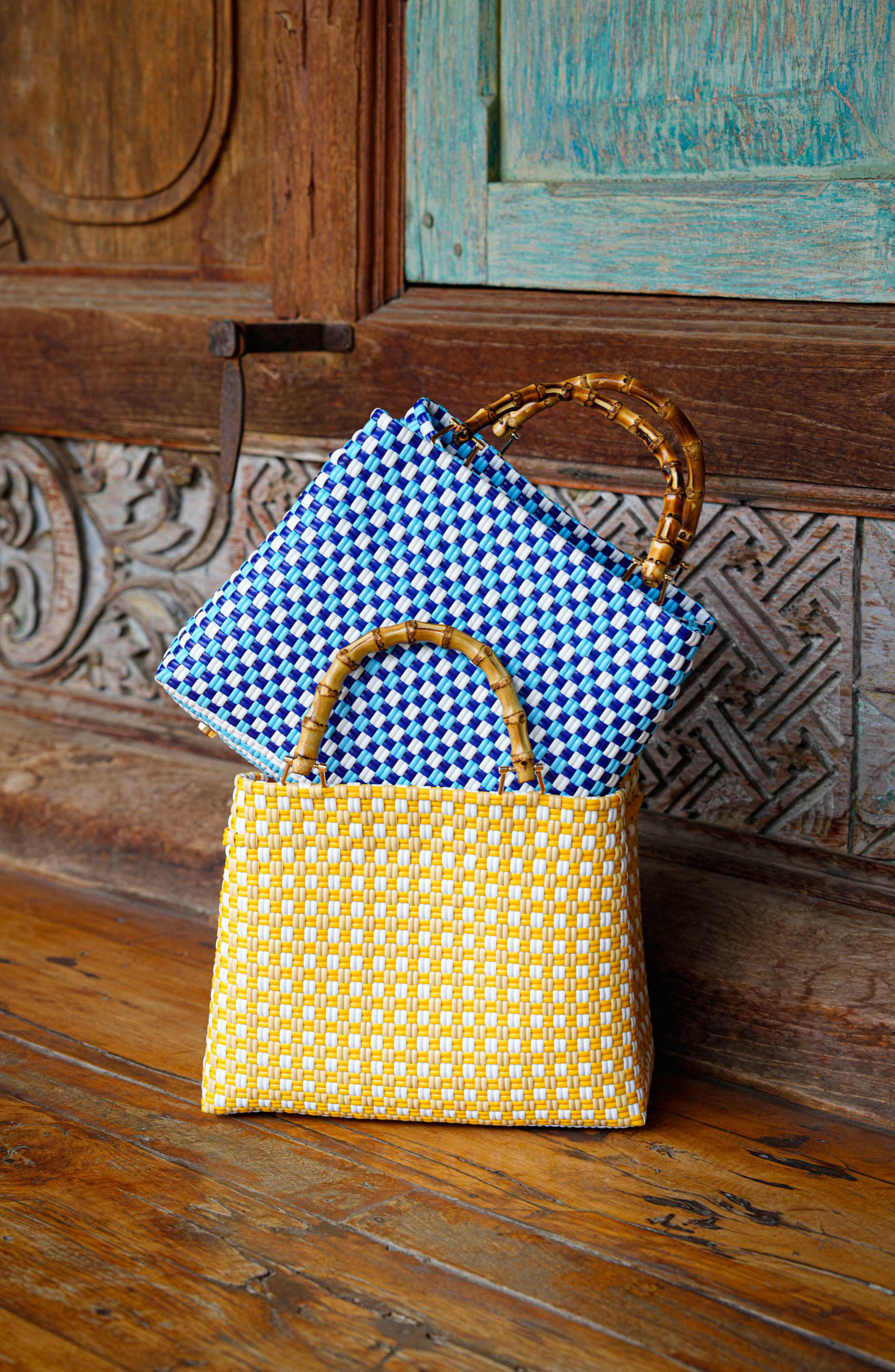 BRUNNA.CO The Tuku Recycled Market Tote Bag, Alternate, color, Blue