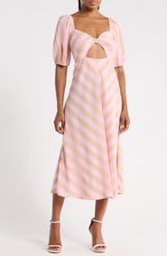Longchamp Twist Front Puff Sleeve Dress