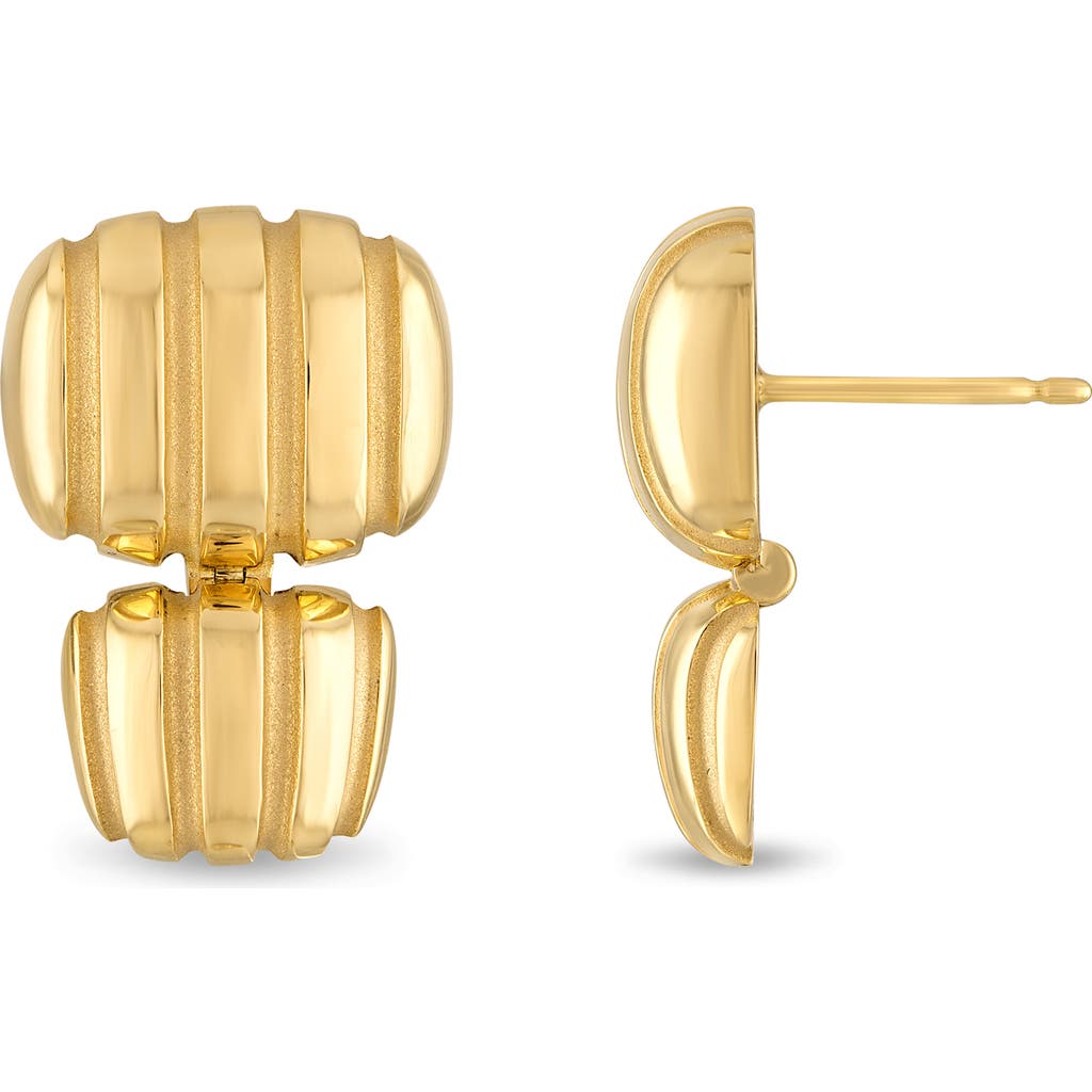 Pamela Zamore Orla Double Cushion Earrings In Gold