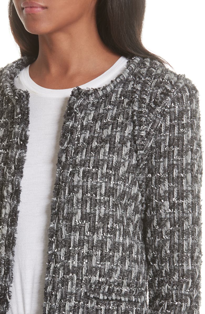 IRO Metallic Tweed Jacket, Alternate, color,