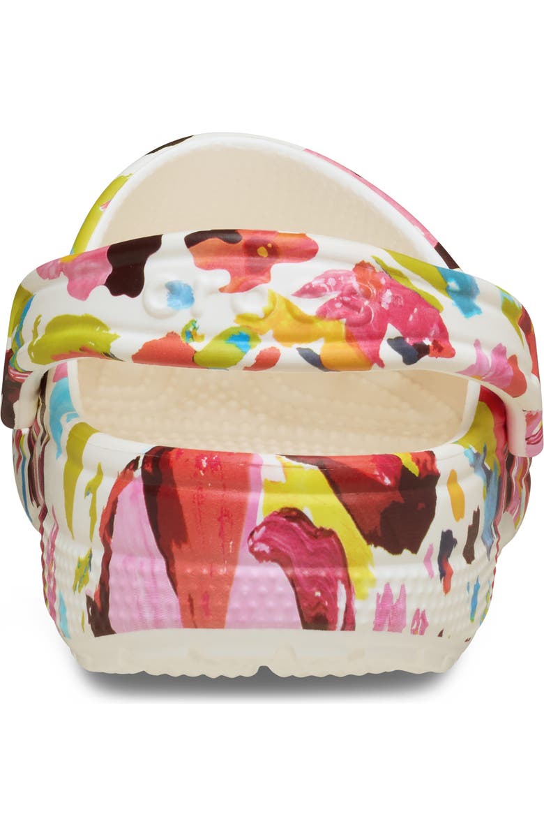 CROCS Classic Painted Floral Clog, Alternate, color, Chalk