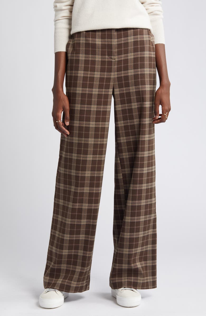 Treasure & Bond Drapey Plaid Pants, Alternate, color,