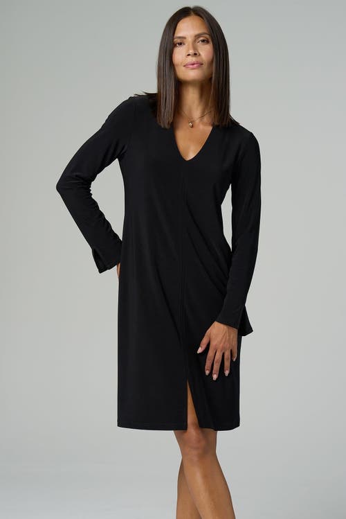 Franne Golde Luxe Stretch Long Sleeve Midi Dress