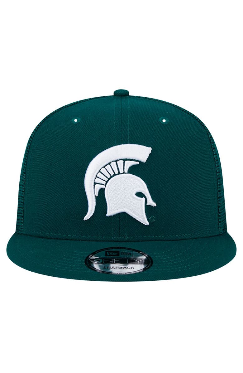 New Era Men's New Era Green Michigan State Spartans Trucker 9FIFTY Snapback Hat, Alternate, color, 