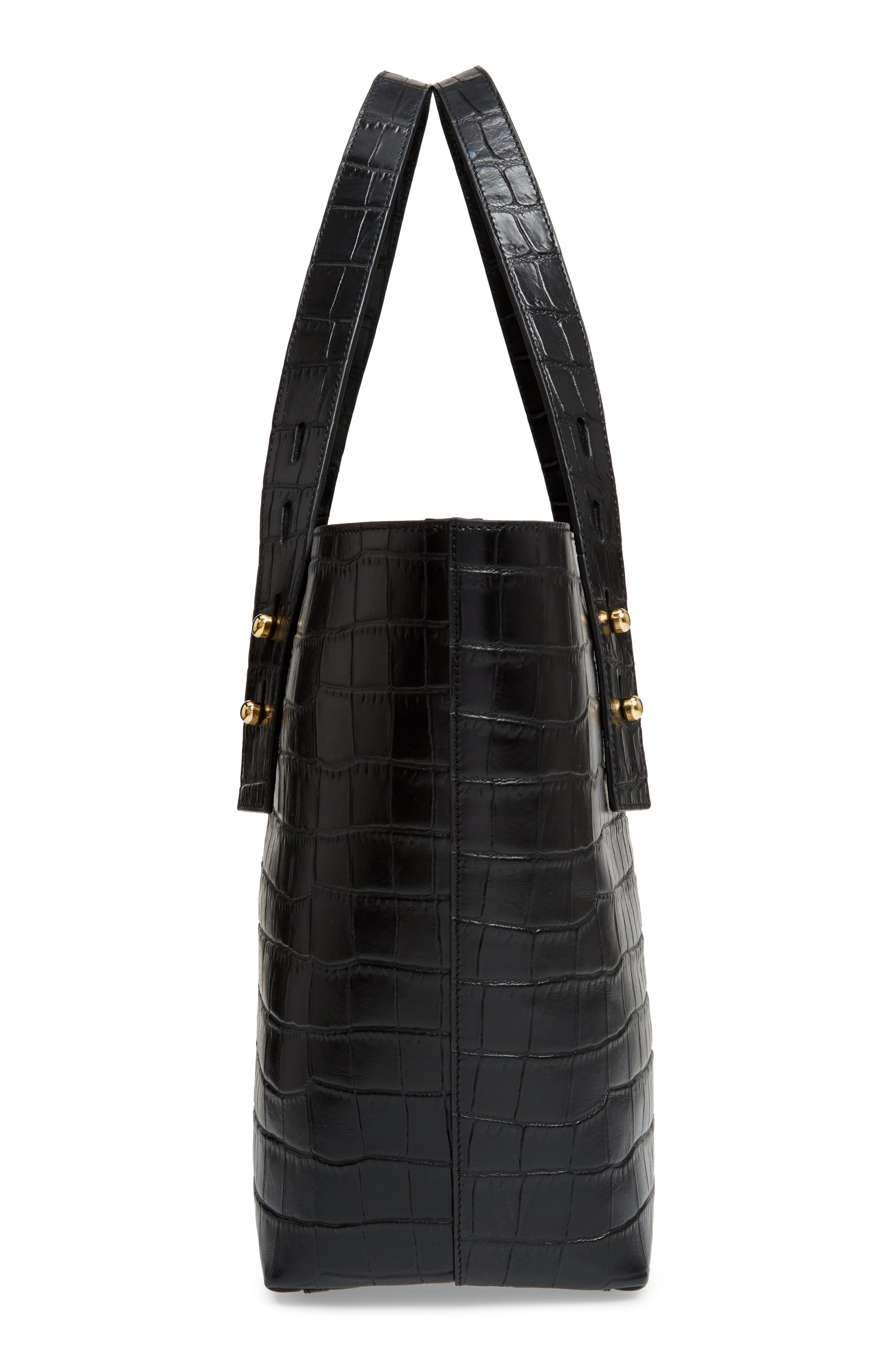 FRAME Les Second Medium Embossed Leather Tote, Alternate, color, 