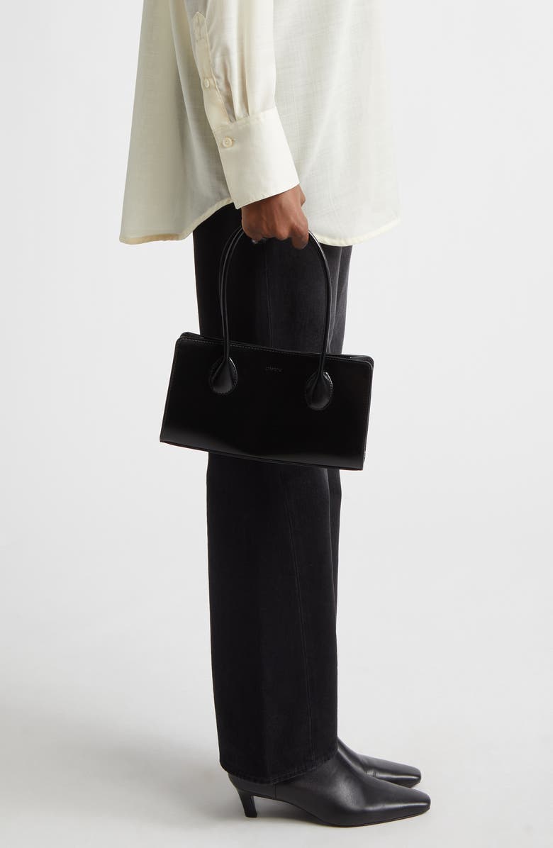 Lié Studio The Lou Top Handle Bag, Alternate, color, Black Patent Leather