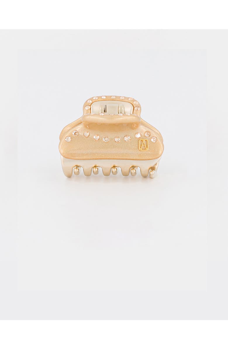 Alexandre de Paris Vendome Crystal Small Hair Clip, Main, color, Gold