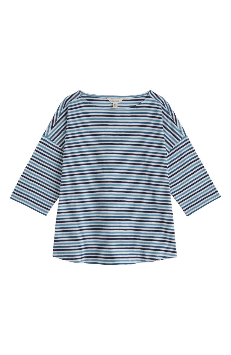 Seasalt Cornwall Tremayne Quay Stripe Organic Cotton Top, Main, color, Pellitras Dusk