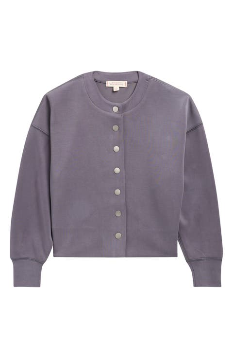 Kids' Cloud Luxe Snap-Up Sweatshirt (Big Kid)