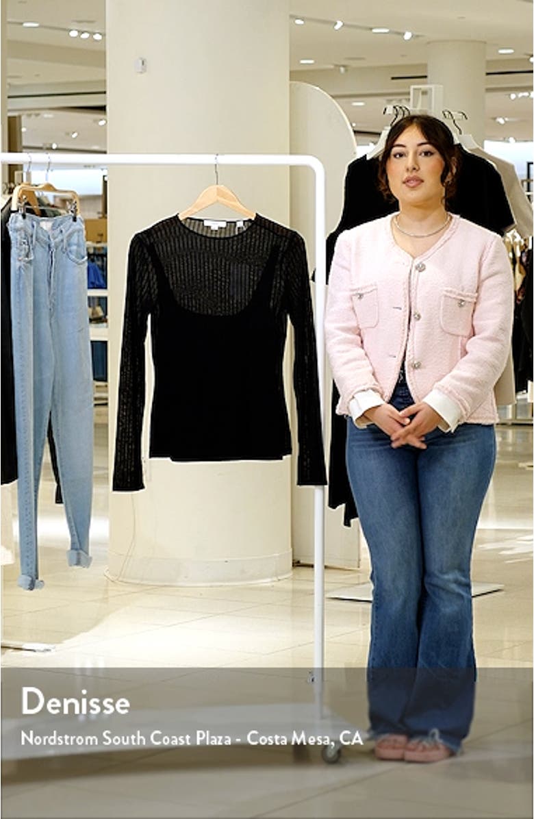 Semisheer Rib Long Sleeve Top, sales video thumbnail