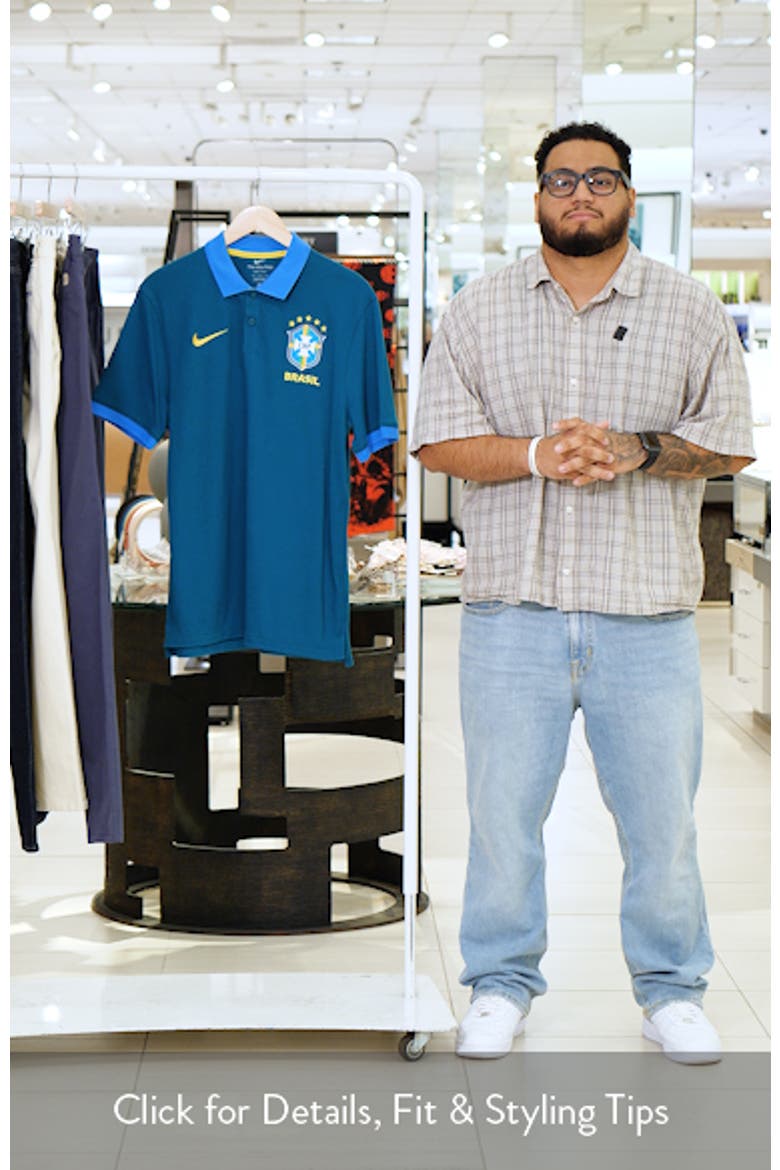 Men's Nike Green Brazil National Team Dri-FIT Polo video
