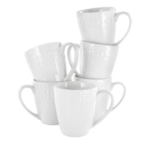 Cara 6 Piece 10 Ounce Porcelain Cup Set