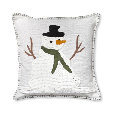 Fresh Balsam Snowman Throw Pillow Multicolor Christmas Decor
