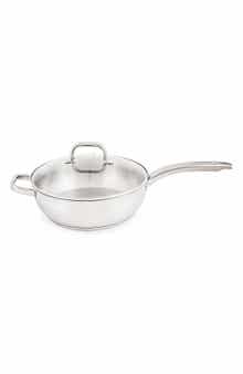 BergHOFF Stainless Steel Deep Skillet with Glass Lid