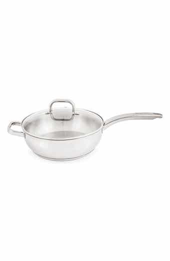 Stainless Steel Deep Skillet with Glass Lid