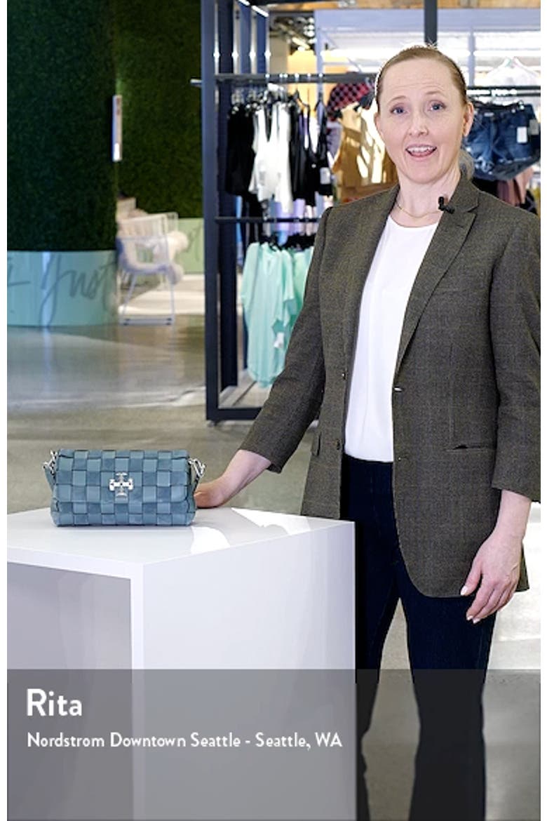 Kira Small Woven Leather Convertible Shoulder Bag video