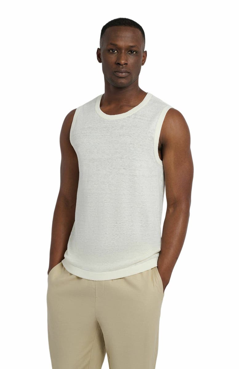 Onia Linen Sweater Tank Top, Main, color, 