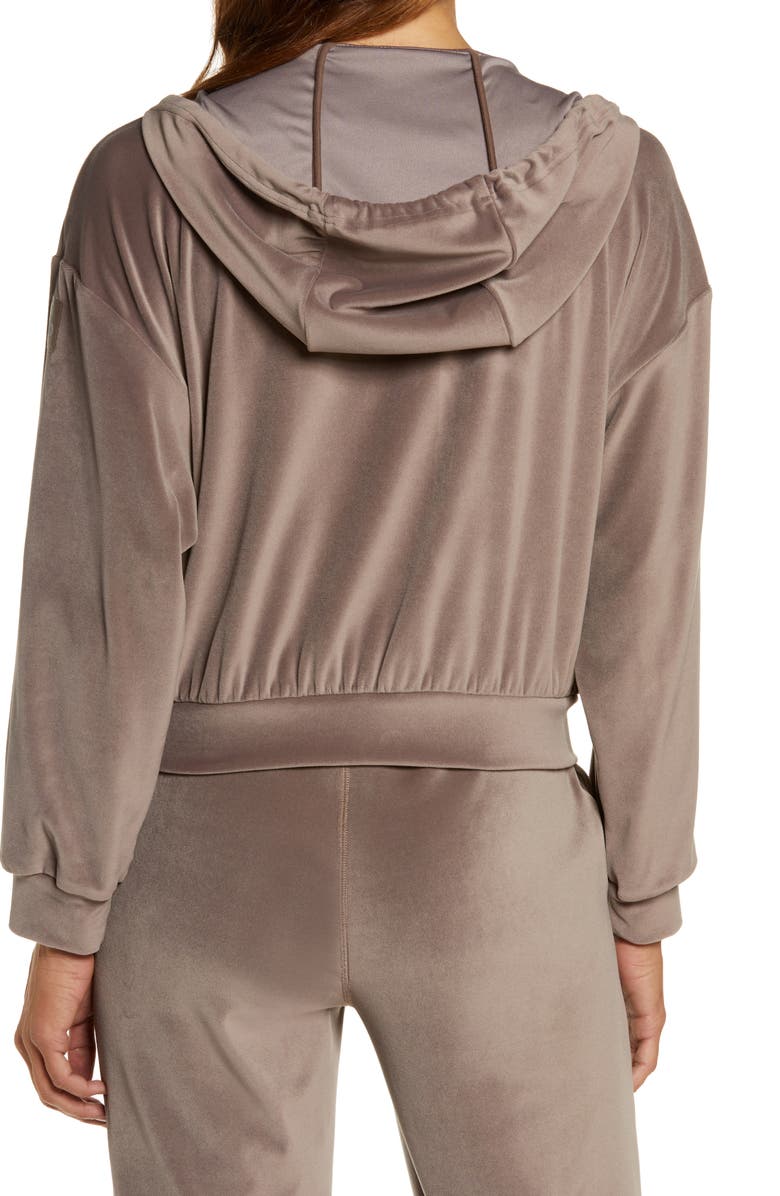 Alo Velour Full Zip Hoodie, Alternate, color, 