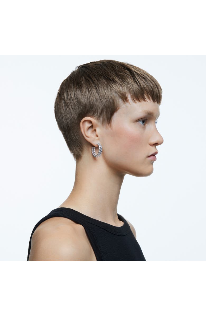 Swarovski Matrix Swarovski Hoop Earrings, Alternate, color,