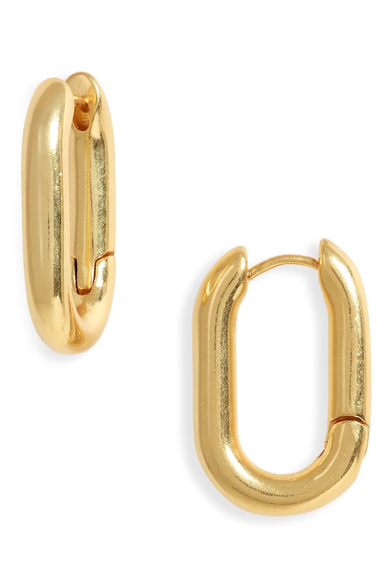 Carabiner Medium Hoop Earrings Gift Box, Alternate, color, VINTAGE GOLD