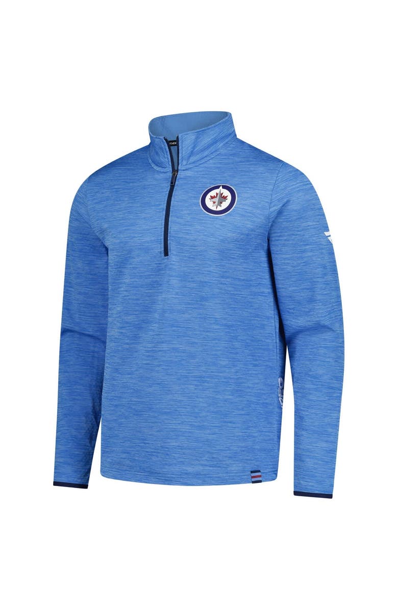 FANATICS Men's Fanatics  Blue Winnipeg Jets Authentic Pro Anniversary Quarter-Zip Pullover, Alternate, color, 