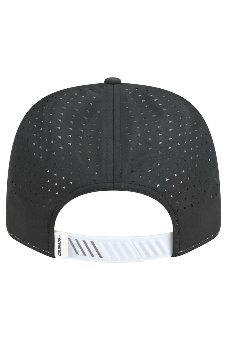 Men's New Era White/Black Colorado Buffaloes Perforated Patched 9SEVENTY Adjustable Hat, Alternate, color, White