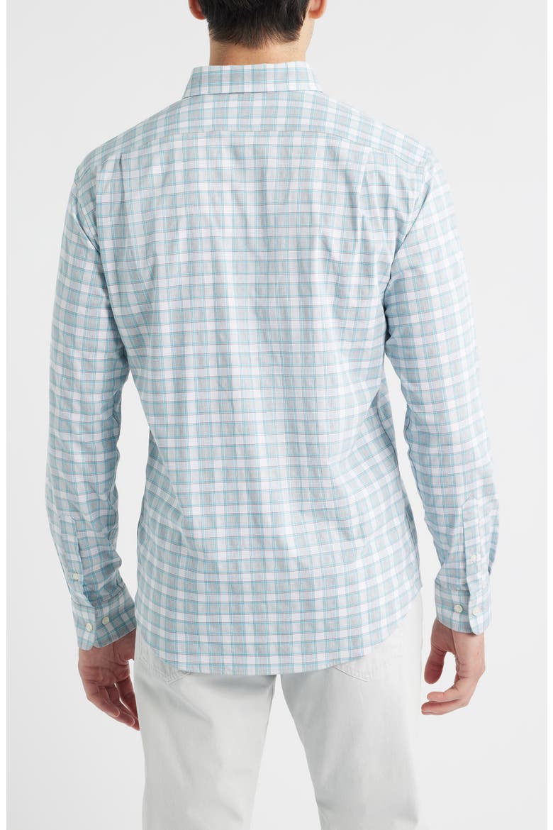 Gatlin Check Performance Button-Up Shirt, Alternate, color, LIGHT GRAY