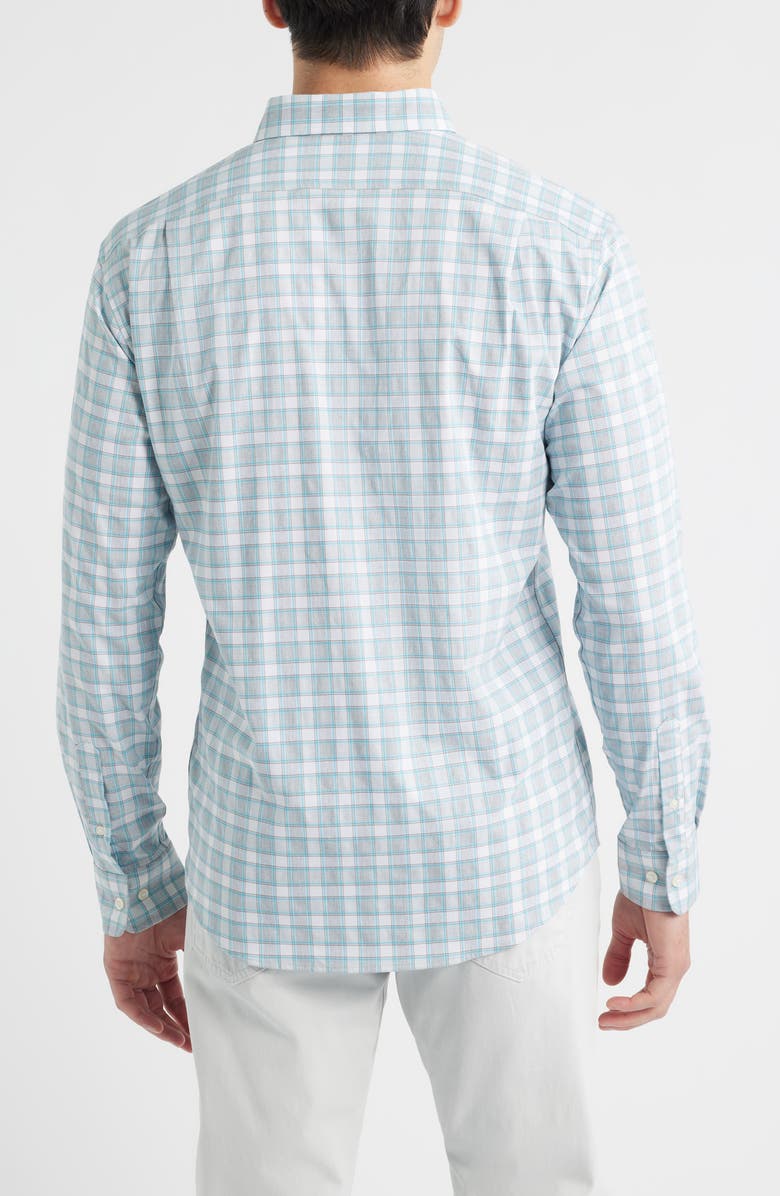 johnnie-O Gatlin Check Performance Button-Up Shirt, Alternate, color, Light Gray