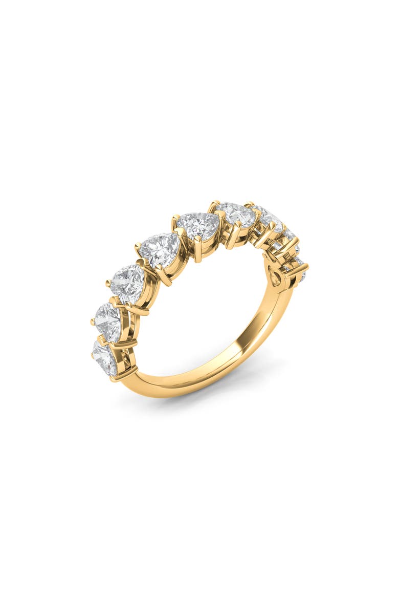 Heart Cut Lab Created Diamond Half Eternity Ring video