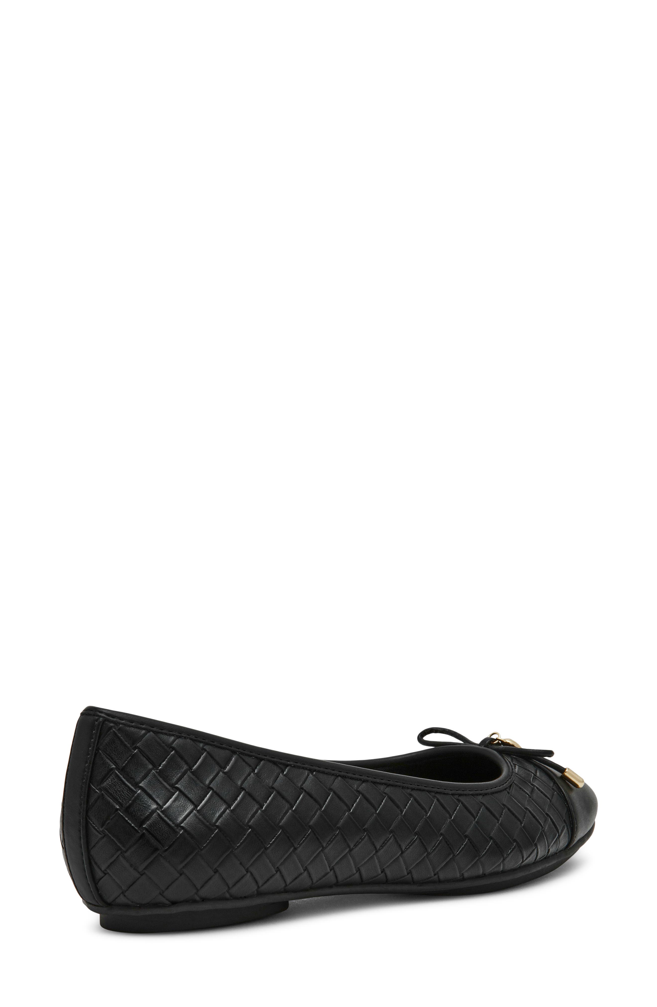 Anne Klein Luci Cap Toe Ballet Flat, Alternate, color, Black