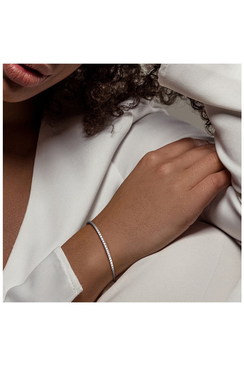 Round Box Link Chain Bracelet, 1.90mm, Alternate, color, SILVER