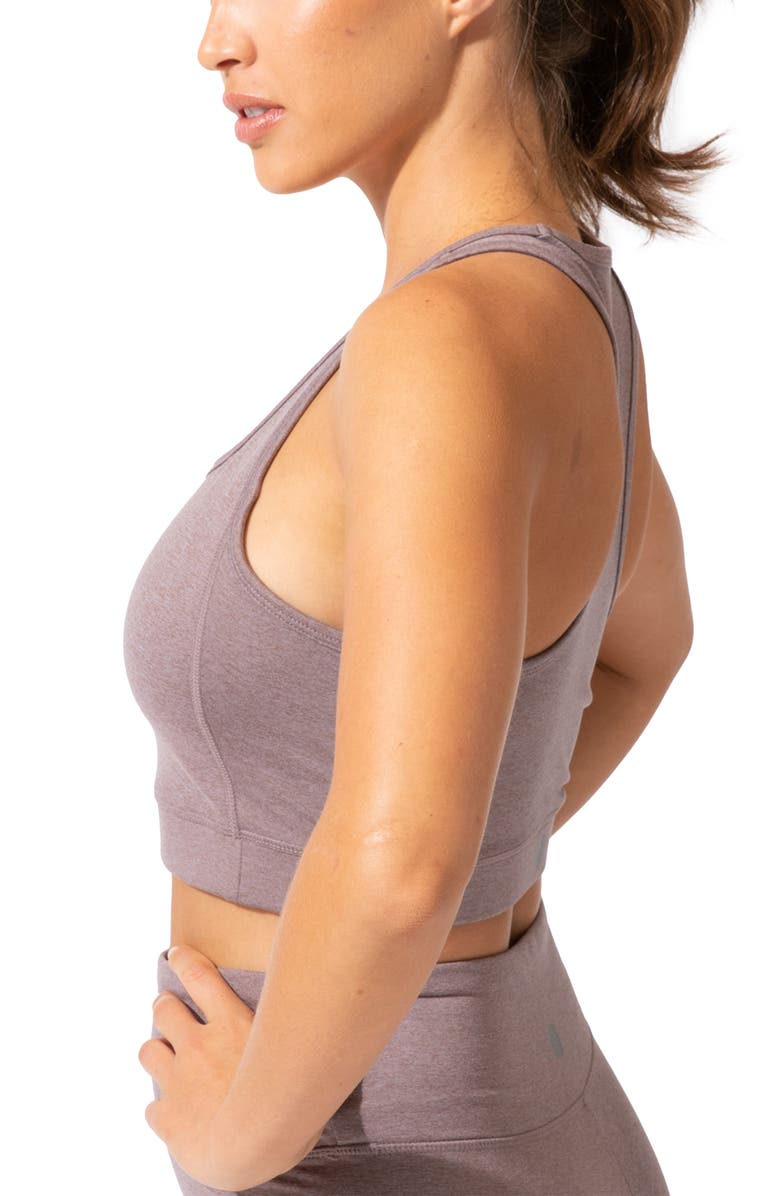 Threads 4 Thought Lunette Sports Bra, Alternate, color, Heather Sorrel